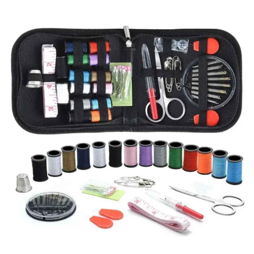 Kit De Costura Rápido Viagem Estojo Linhas 27 Itens