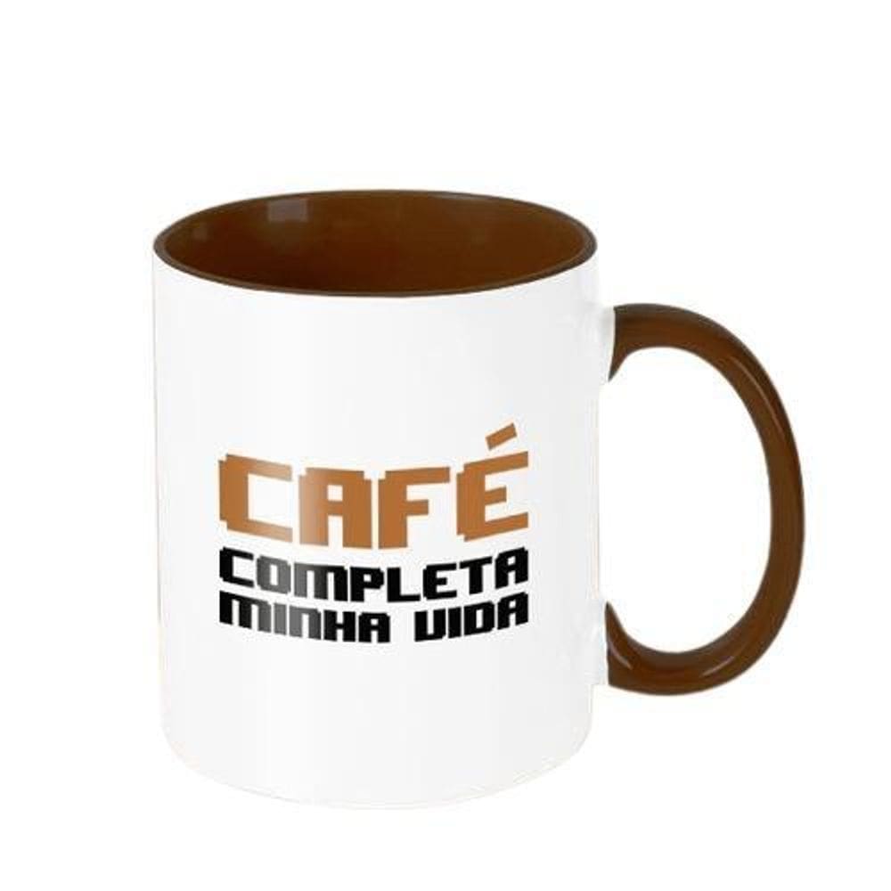 Caneca Decorativa Divertida - Café Completa Minha Vida