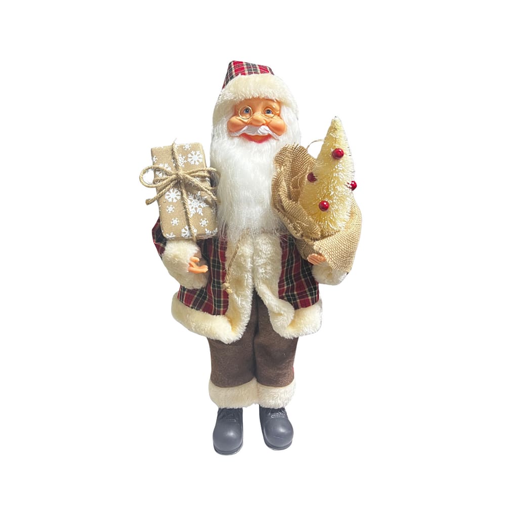 Papai Noel Pinheiro Com Som/Mov Xadrez VM 45CM 29021