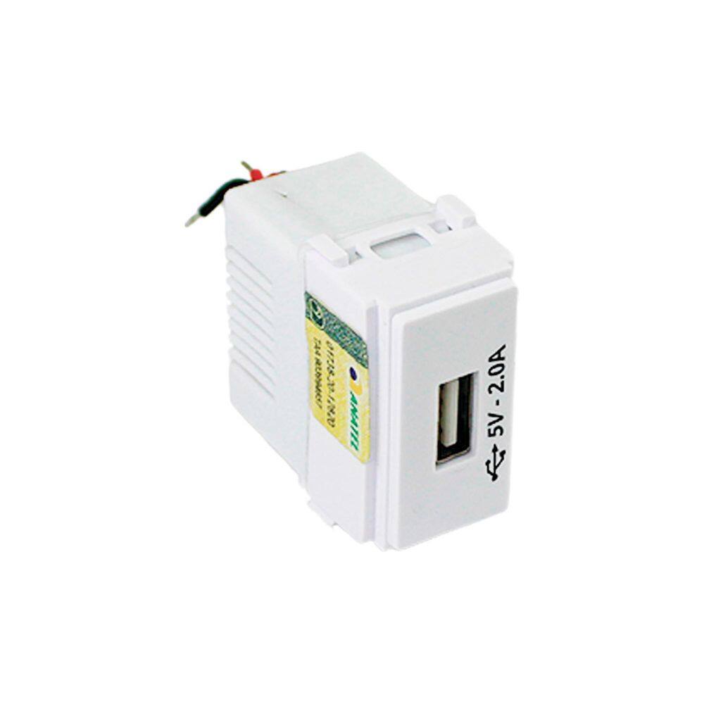 Módulo Tomada Carregador Usb 2A Branco I9 9591 Ilumi