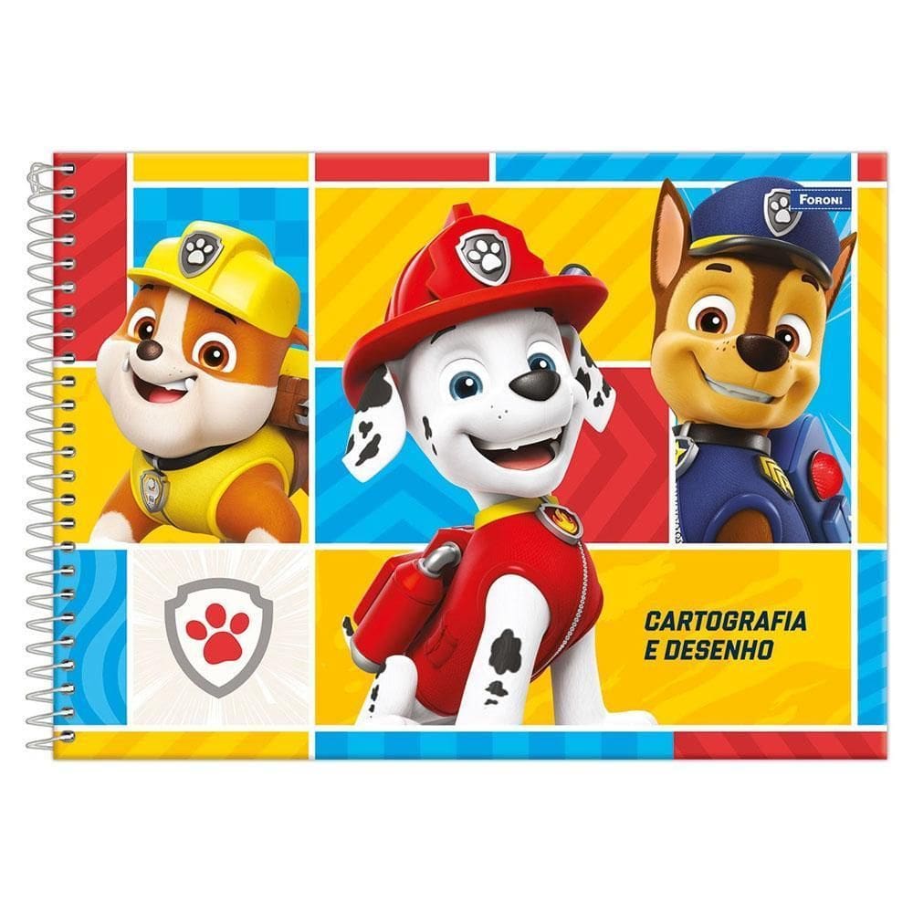 Caderno Cartografia 80Fls Patrulha Canina Amarrelo Foroni