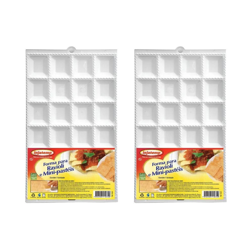 Kit 2 Forma Ravioli E Mini Pastel Faz 24 Por Vez