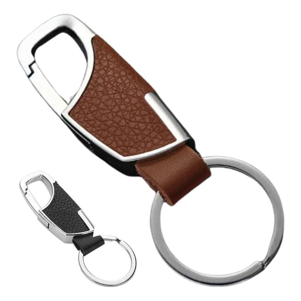 Chaveiro Luxo Para Chave Do Carro Metal E Couro