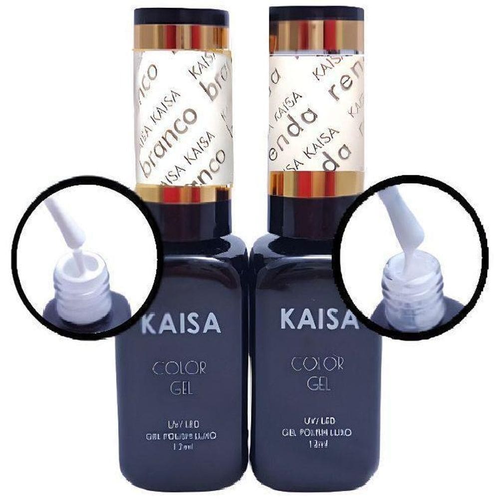 Kit Esmalte Francesinha Kaisa Em Gel Branco/Renda
