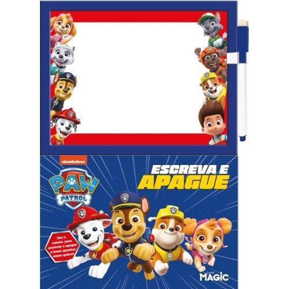 Livro Patrulha Canina - Escreva E Apague - Magic Kids