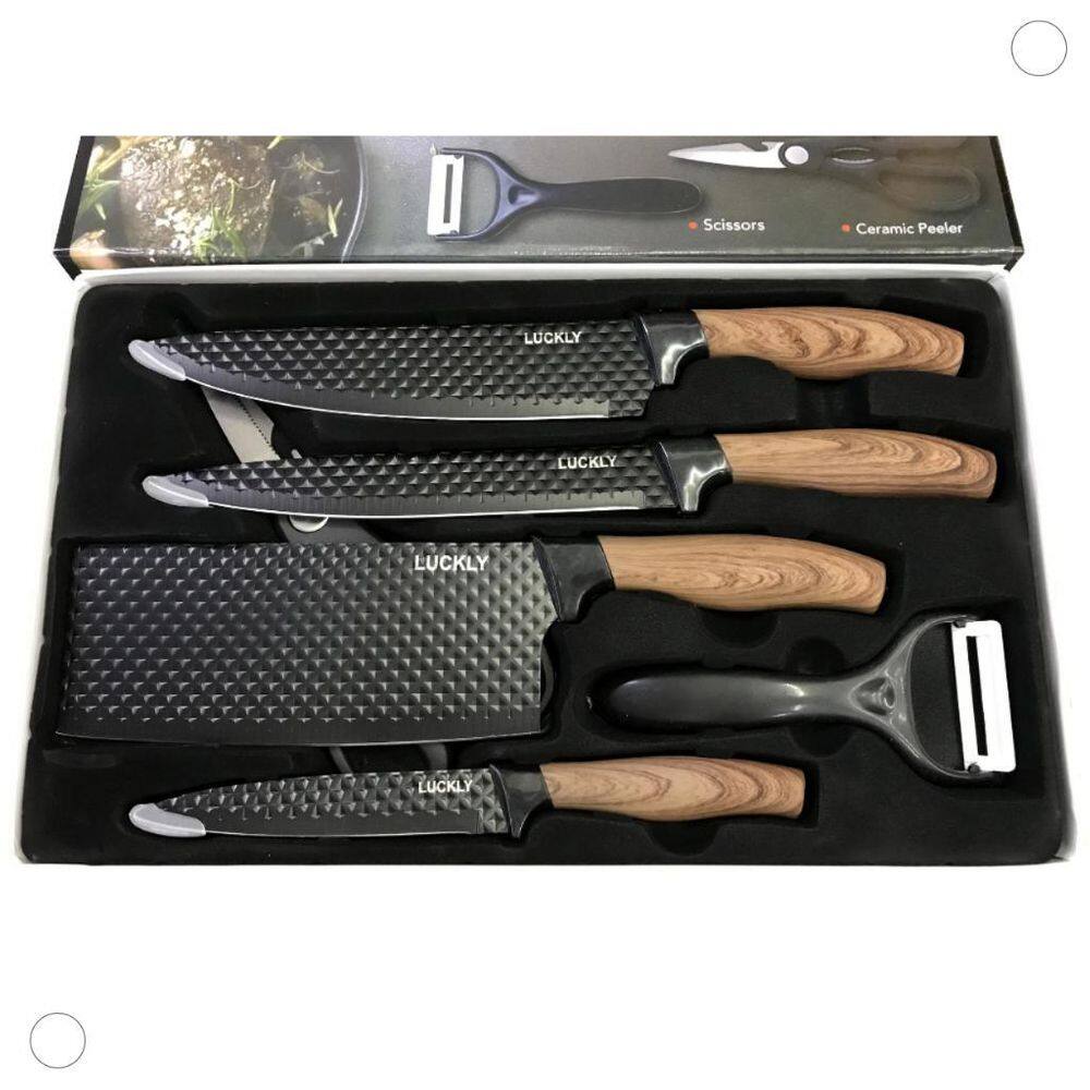Super Kit Churrasco  De Inox 6 Peças Gourmet