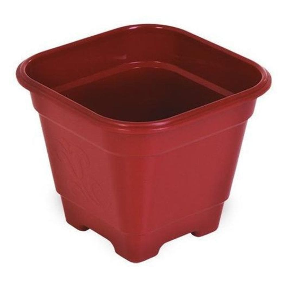 Vaso De Plantas Quadrado Médio 29X29X24,5 Vermelho 25294