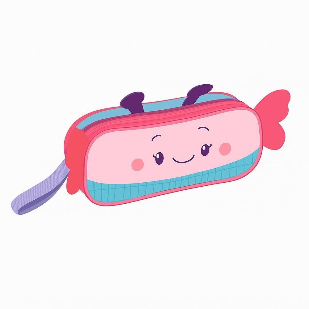 Estojo Escolar Duplo Infantil Borboleta Fofo E Resistente