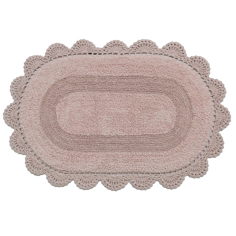 Tapete Crochê Dupla Face Oval 60x90cm - Kacyumara