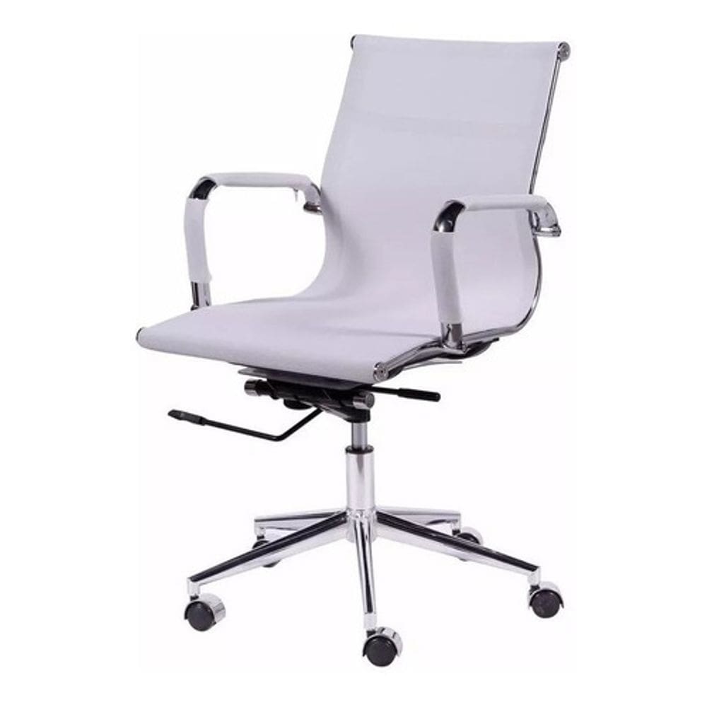 Cadeira Office Escritório Esteirinha Or Design 3303 Baixa Cor Branco