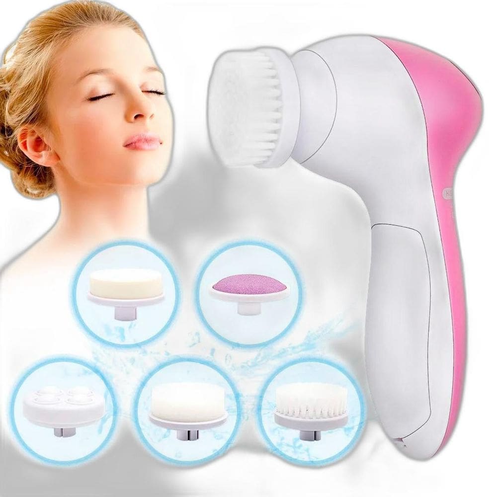 Escova Facial 5 Em 1 Massageadora Portátil Elétrica