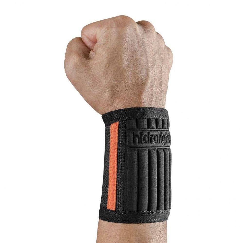 Munhequeira Cross Training Ajustável - Cor: Preta E Laranja