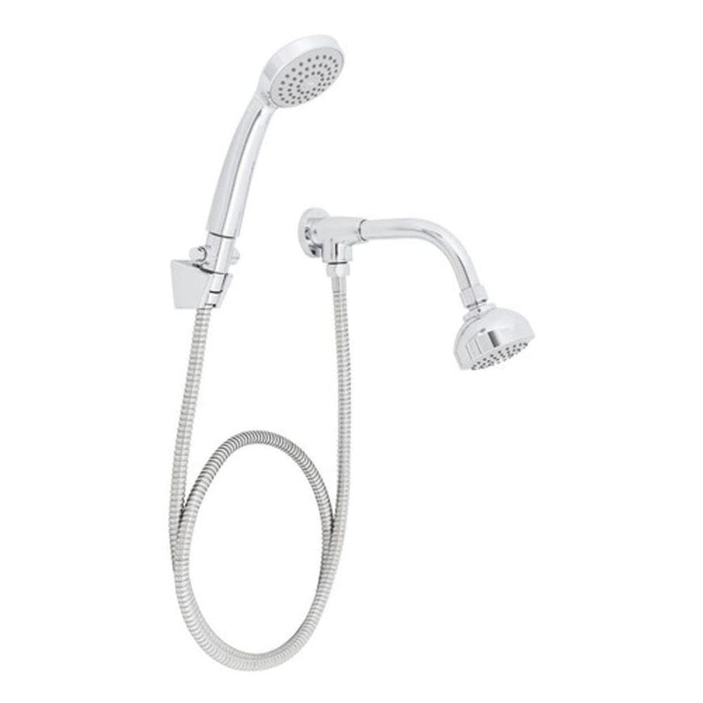 Chuveiro Ducha Cromada Com Chuveirinho - Prateado