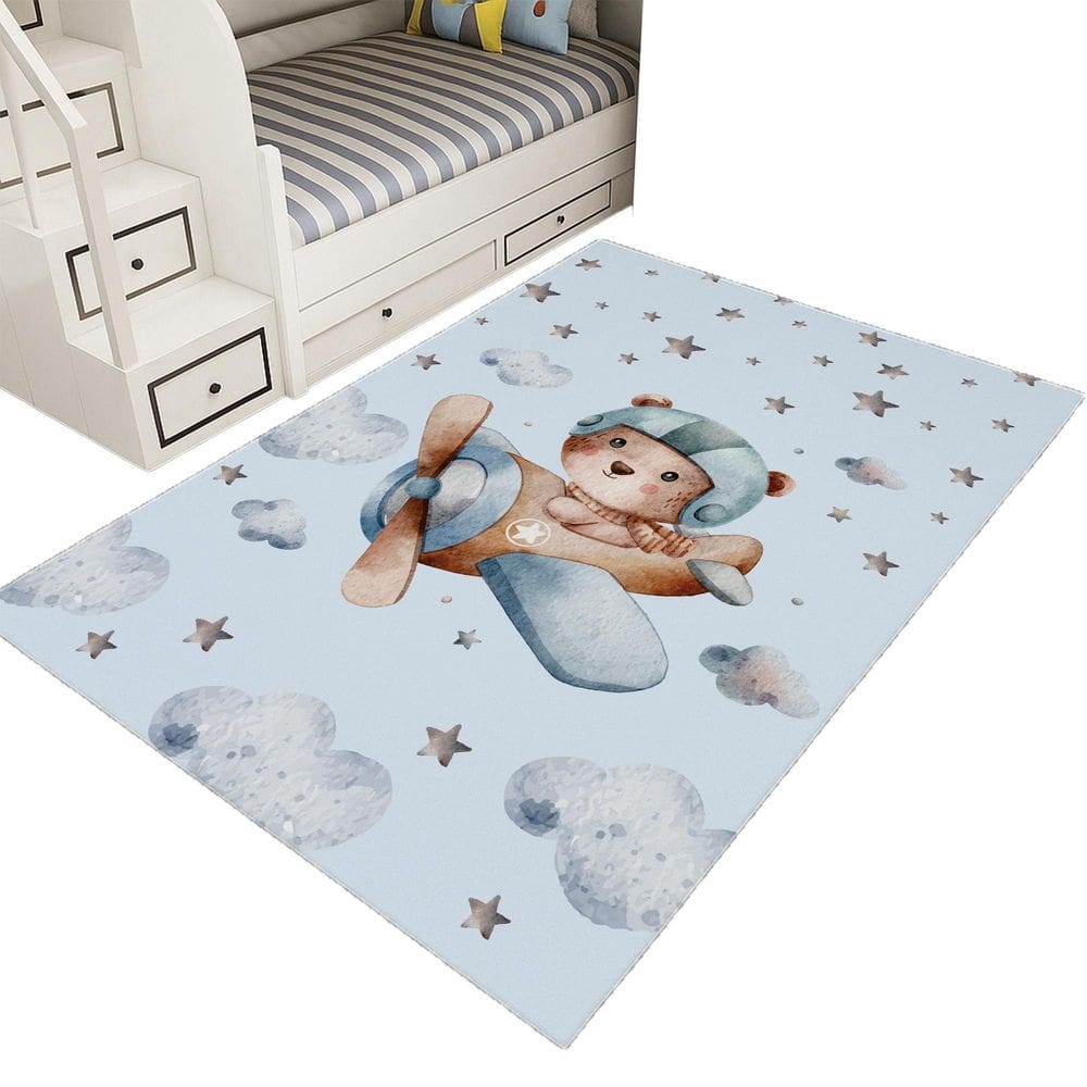 Tapete Infantil Estampado 1,00X1,35Decorativo Antiderrapante