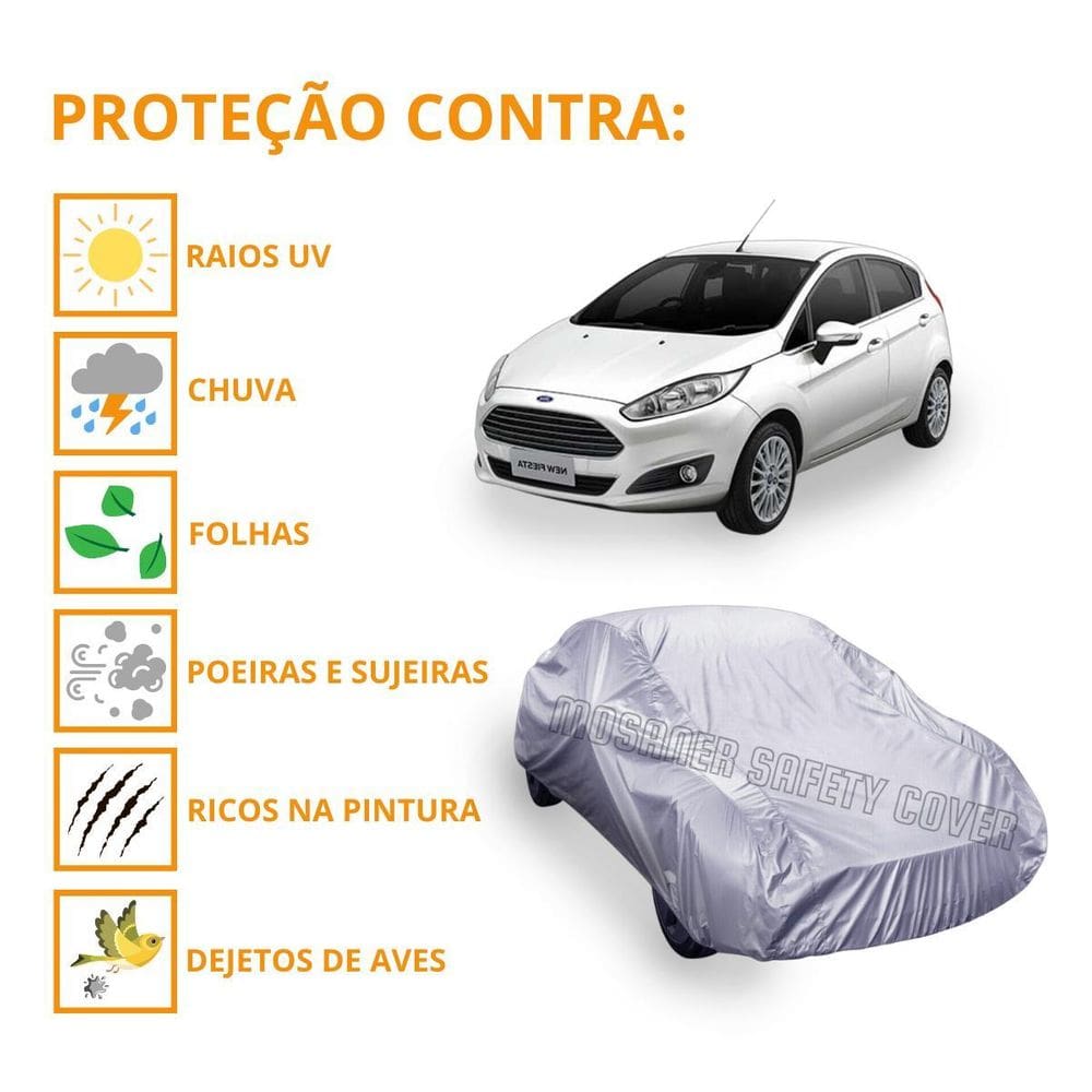Capa Cobrir Carro Ford New Fiesta Hatch Protege Impermeável
