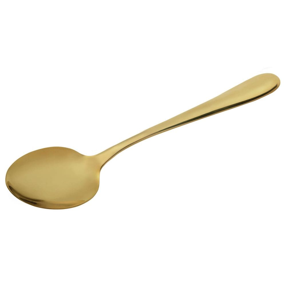 Jogo 6 Colheres De Sobremesa Douradas Valentina - Ats02Cs