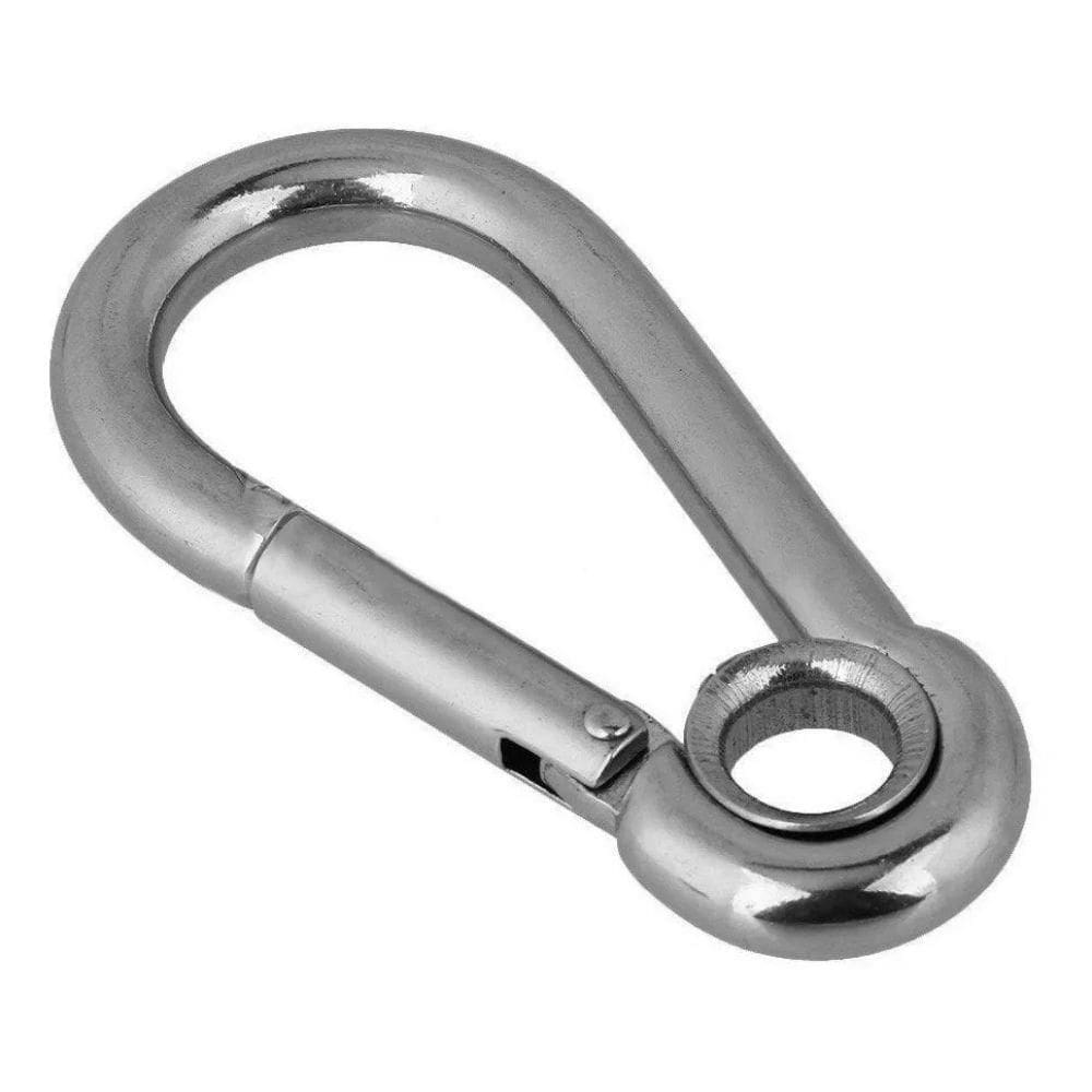 Mosquetão Inox Engate Rápido Com Olhal 7Mm