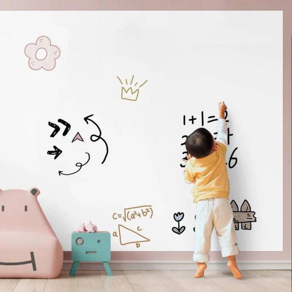 Papel Parede Adesivo Pvc Quadro Branco Marcador - 2 Metros