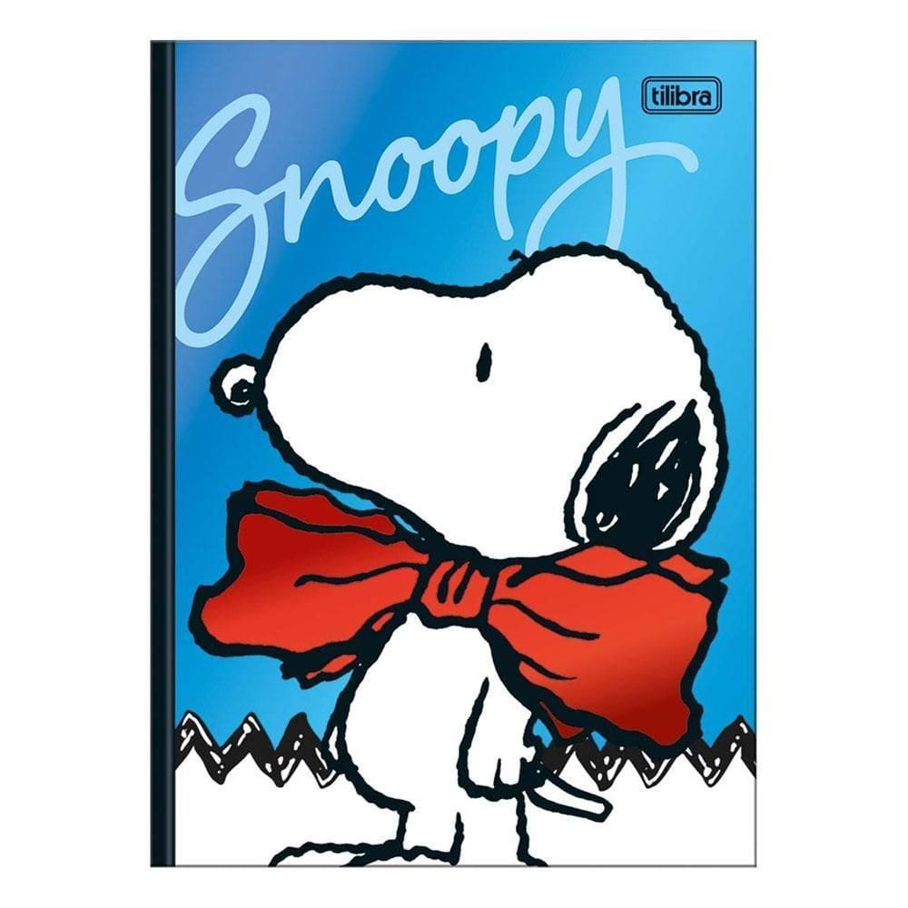 Caderno Brochura 80Fls 176X239Mm Premium Snoopy Azul Tilibra