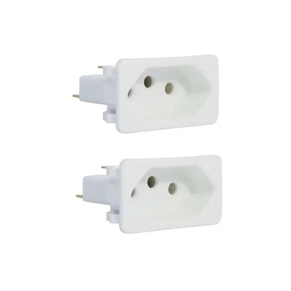2 Tomada Margirius De Caixa Embutir Padrão Weg 10/20A Branca