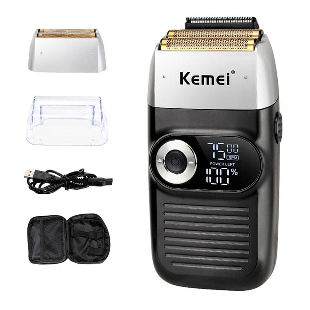 Kemei Barbeador  Recarregável Sem Fio