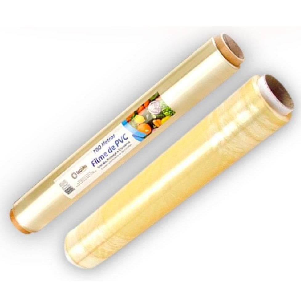 Plastico Filme Pvc Stretch Transparente Esticavel 38Cmx100M