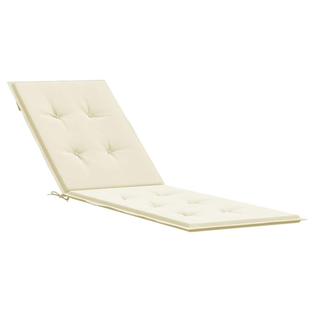 Almofada para espreguiçadeira VidaXL Outdoor Cream 75x105+150x50x3cm