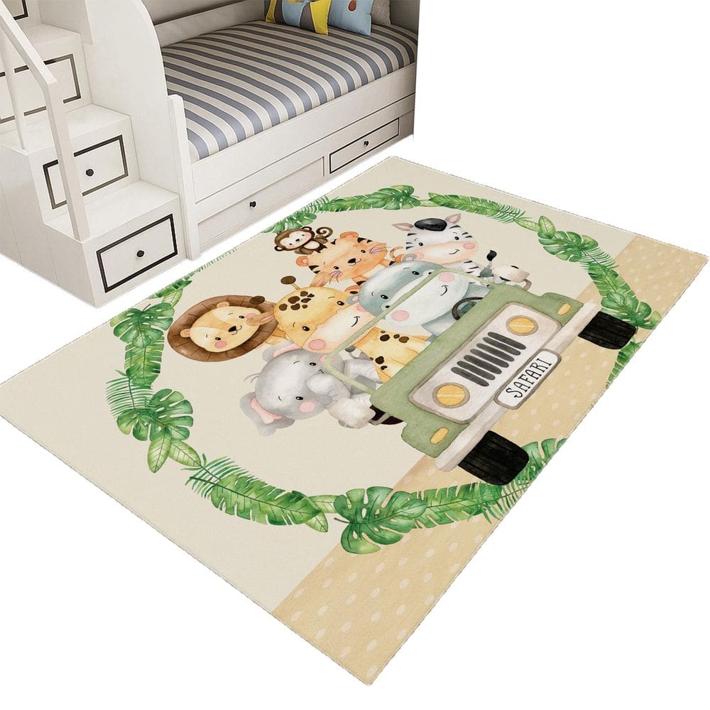 Tapete Infantil Estampado 1,00X1,35Decorativo Antiderrapante