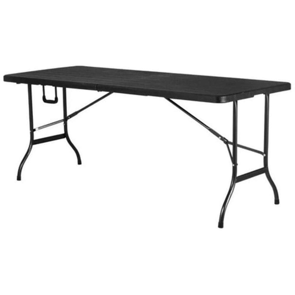 Mesa Dobrável Portatil Vira Maleta Camping - Preto