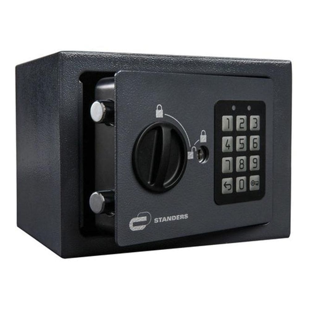 Cofre De Sobrepor Em Aço Com Senha 20X15X15Cm - Cinza