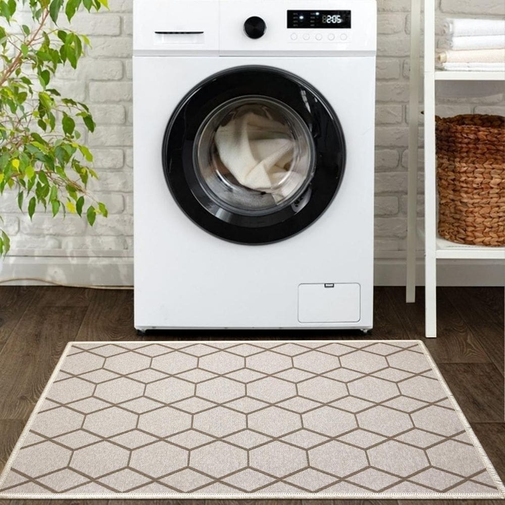2 Tapete Lavanderia Antiderrapante 50X80 Js Fu Hex M60
