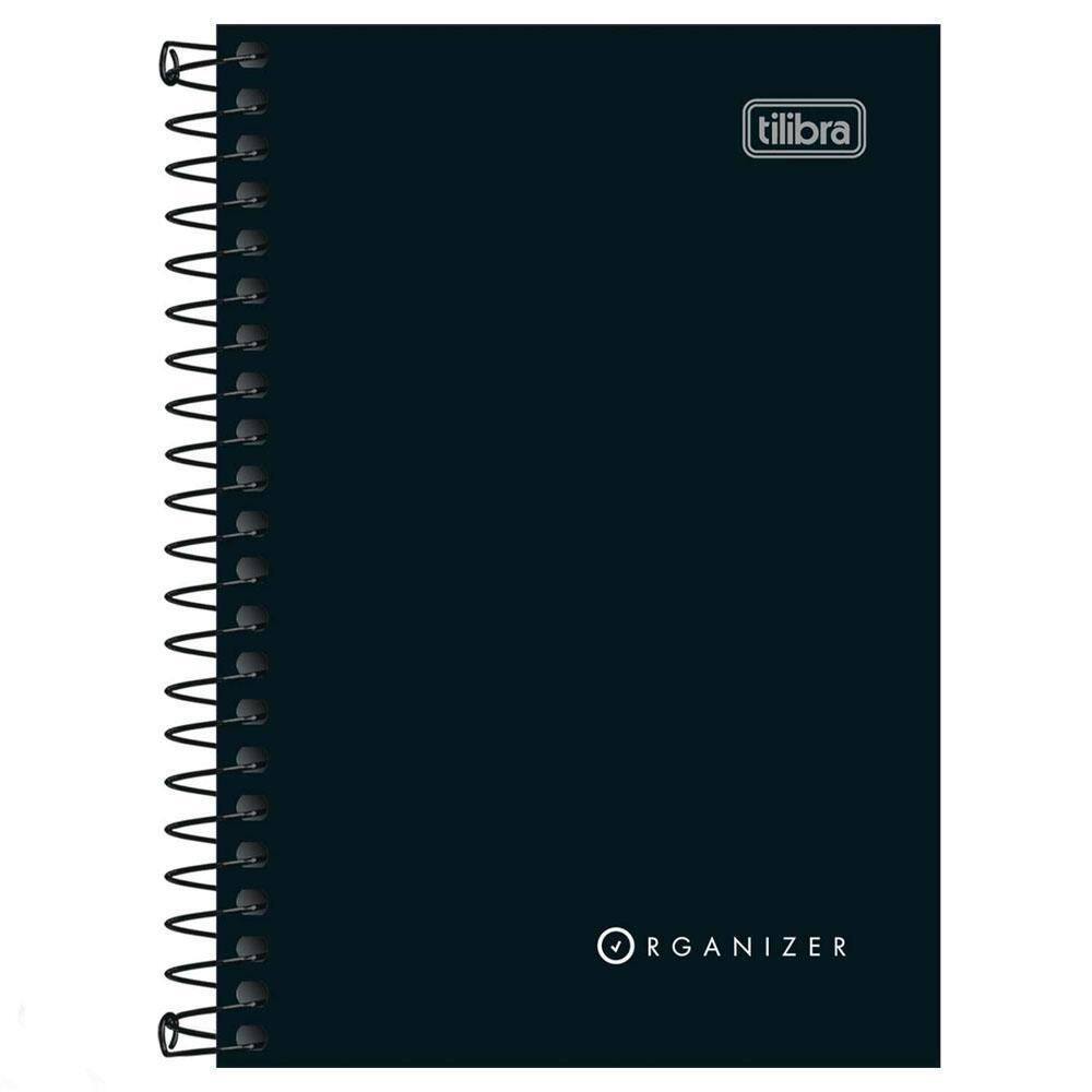 Caderneta 1/8 Espiral 80 Folhas Organizer Preto Tilibra