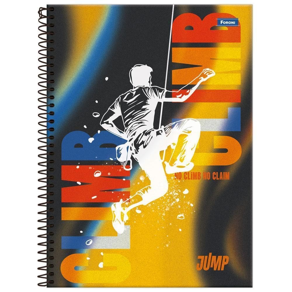 Caderno Univ 20 Matérias 400Fls 200X275Mm Jump Climb Foroni