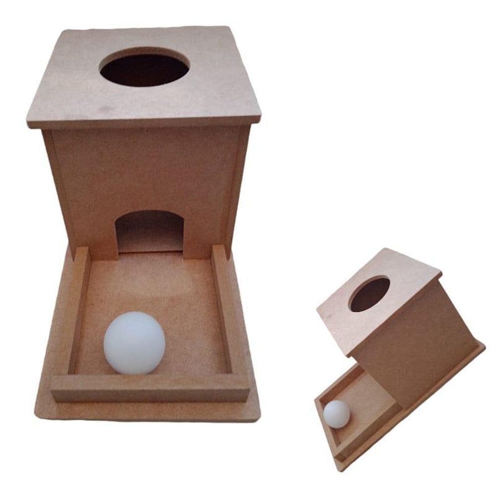 Brinquedo Pedagógico Em Madeira Caixa Permanência Montessori