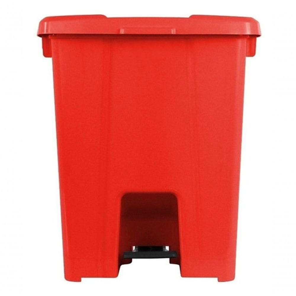 Kit 4 Cesto Plástico Quadrado Com Pedal Plástico 30l