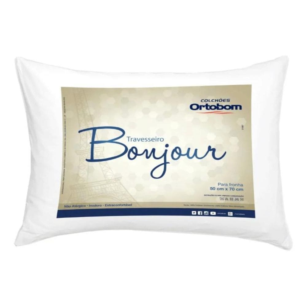 Travesseiro De Algodão Barato Ortobom Macio Bonjour