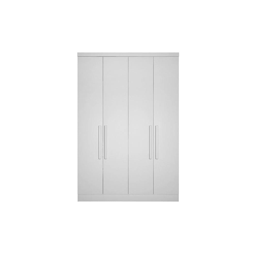 Módulo de Quarto Solteiro Guarda Roupa Rizon c/ 4 Portas e 3 Gavetas Branco - Novo Horizonte
