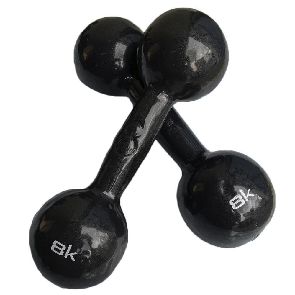 Par De Halteres Bola Cotonete Ahead Sports Preto 8Kg