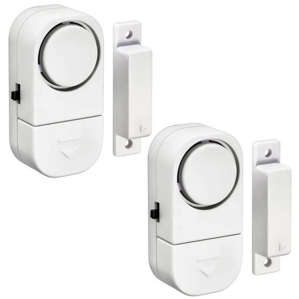 Kit 02 Alarme Sonoro Invasão Residencial Porta Janela Portão