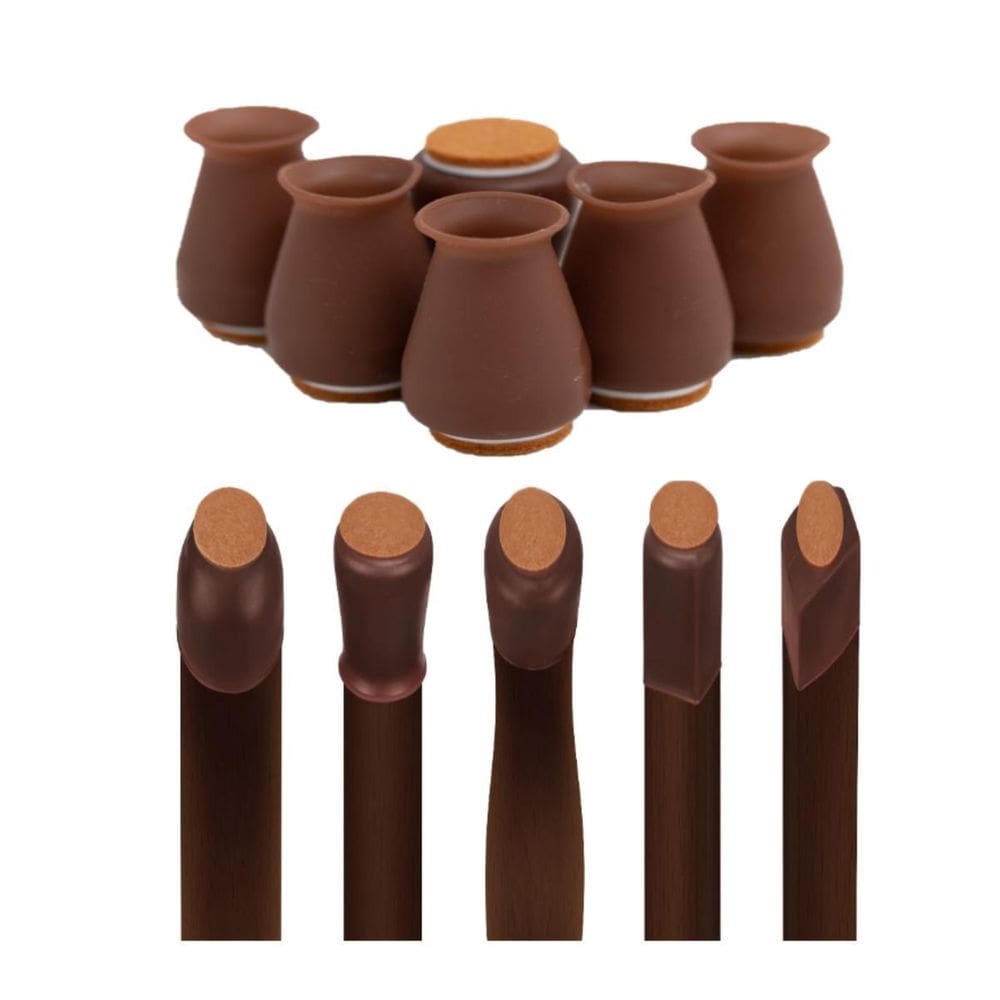 Kit 12 Protetor Sola De Feltro Silicone 15Mm A 23Mm Cadeira