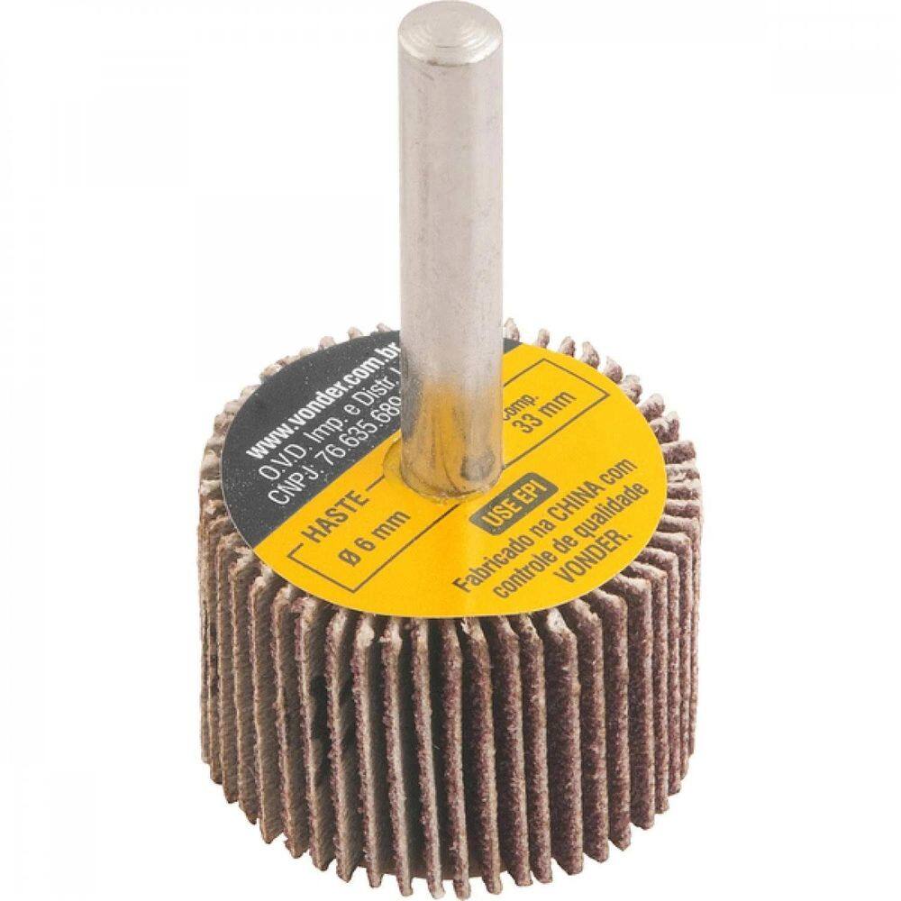 Roda De Lixa 30Mm X 20Mm Haste Grão 80 Vonder - 1271302080