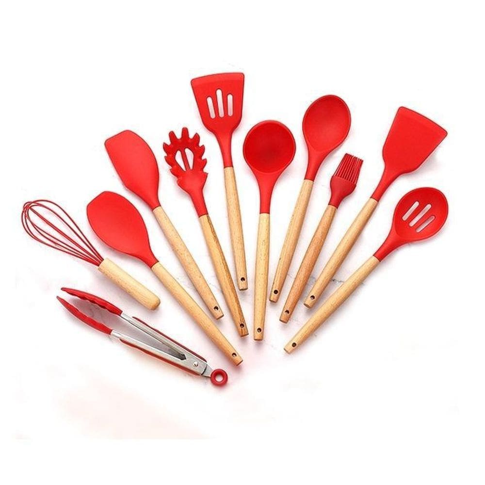 Kit Utensílios De Cozinha De Silicone - 12 Peças
