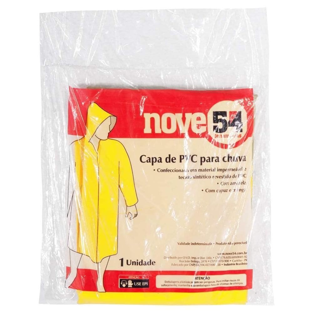 Capa Pvc Nove54 Laminado S/Forro Gg Amarela