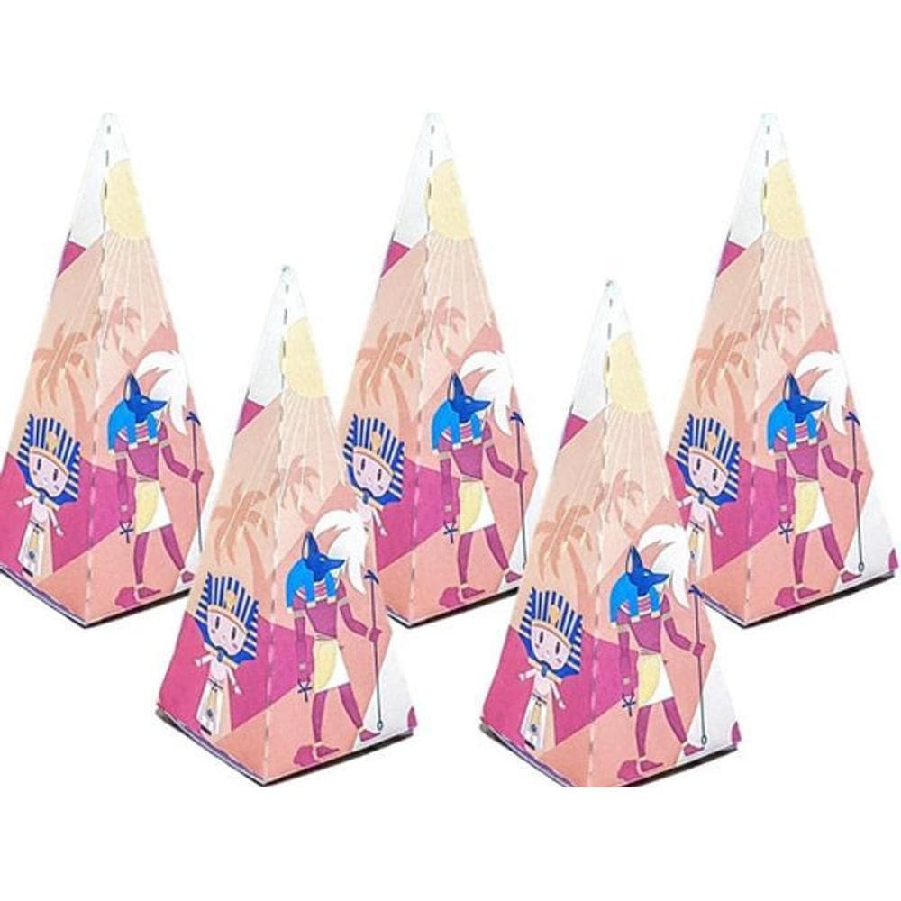10 Caixas Lembrancinha Egito Antigo Para Festas - 10 Cones