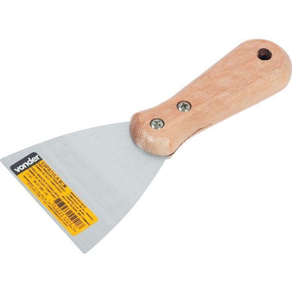 Espatula 8Cm Cabo Madeira Parafusado Vonder