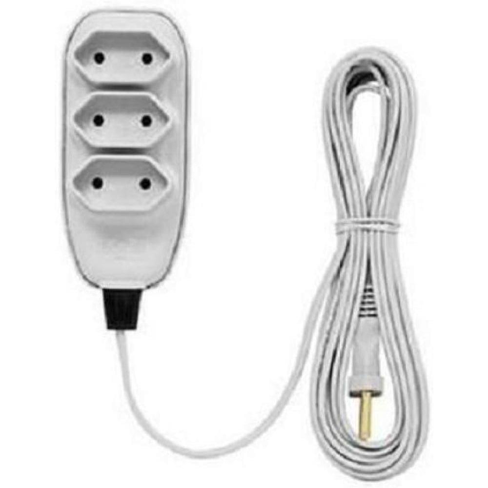 Extensão Régua Elétrica Filtro De Linha Tripla 1,5M Reforçad