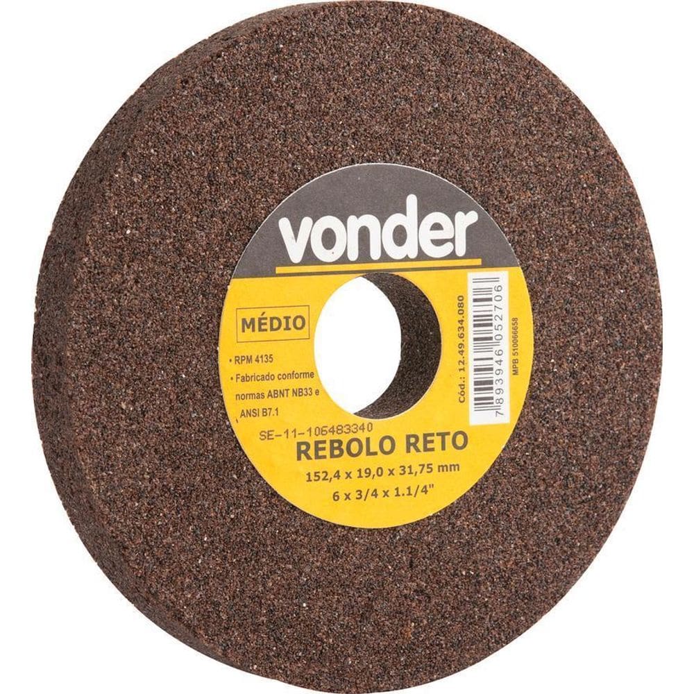Rebolo Reto 152,4X19,0X31,8 G60 Óxido De Alumínio Uso Geral