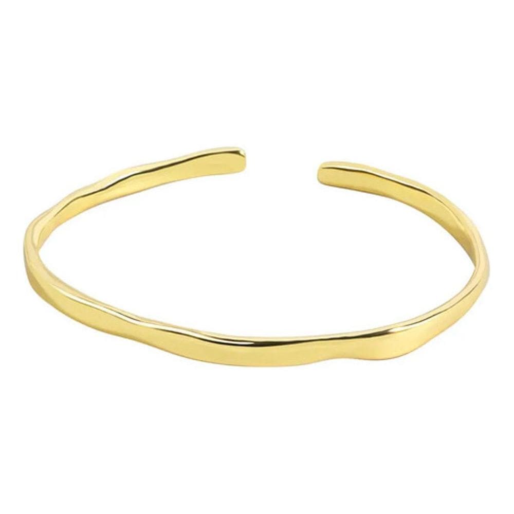 Bracelete Dourado Torcido Folheado Ouro 18K Luxo Classico
