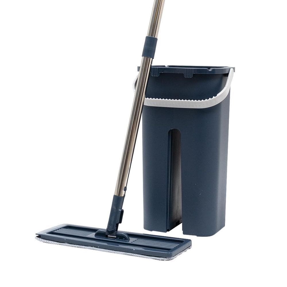 Mop Flat Com Balde E Esfregão De Microfibra Limpeza - Tud