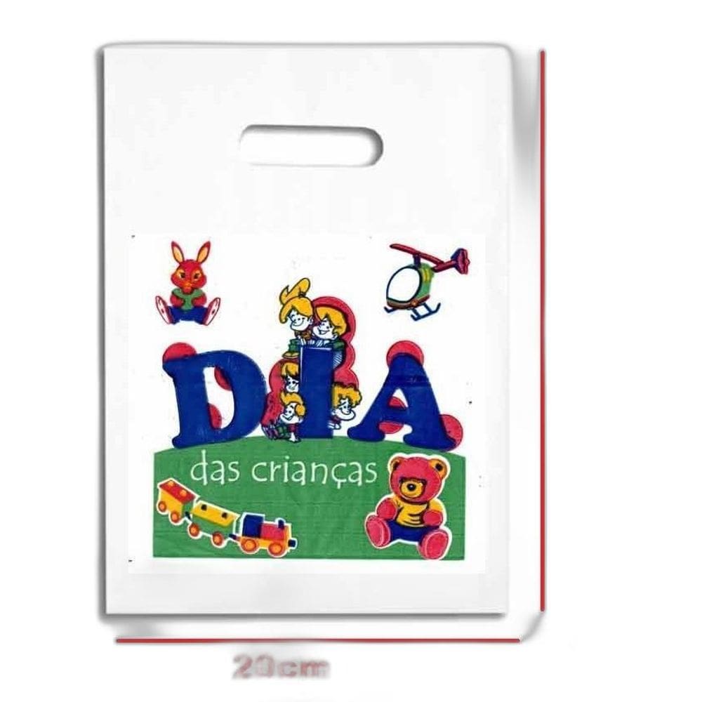 100 Sacolas Plásticas Personalizadas Brancas 30x20cm